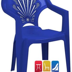 Silla Plástica Pavo Real Con Codera