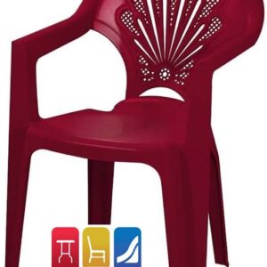 Alternative view of Silla Plástica Pavo Real Con Codera